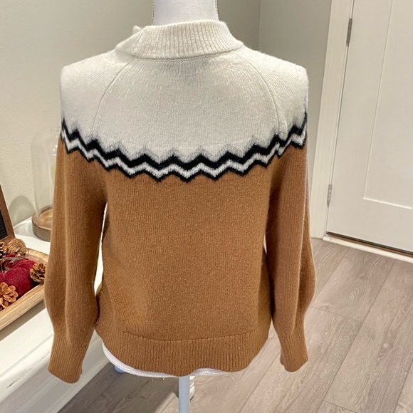 NWOT ANN TAYLOR Fair Isle Color Block Sweater - Picture 5 of 7